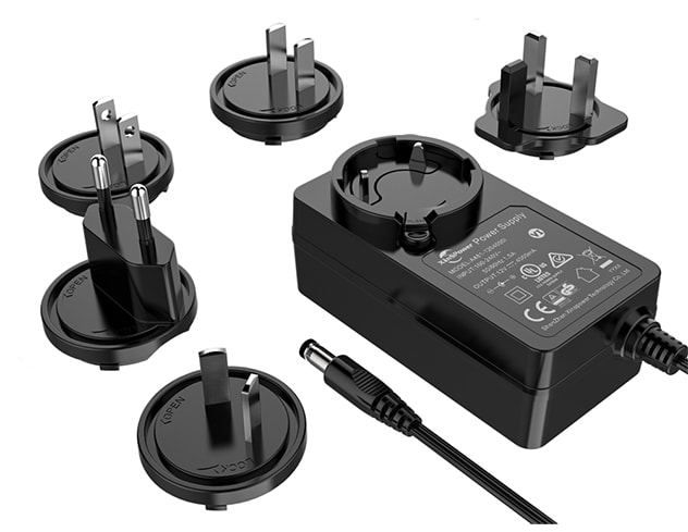 AC DC Adapter Plug Interchangeable 24v